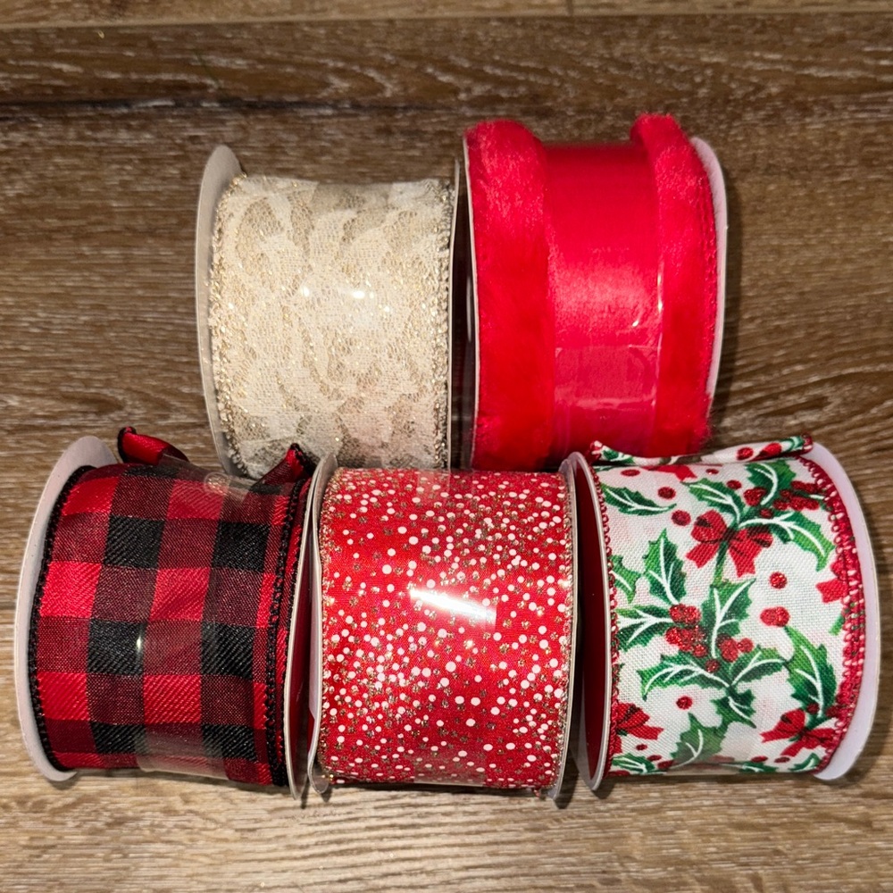 NWT - Michaels Wired Ribbon Bundle of 5